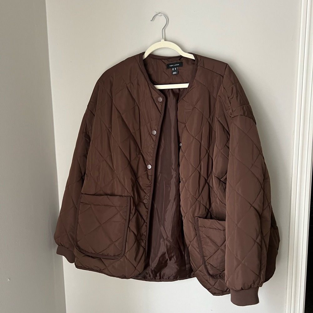 Brown quilted coat